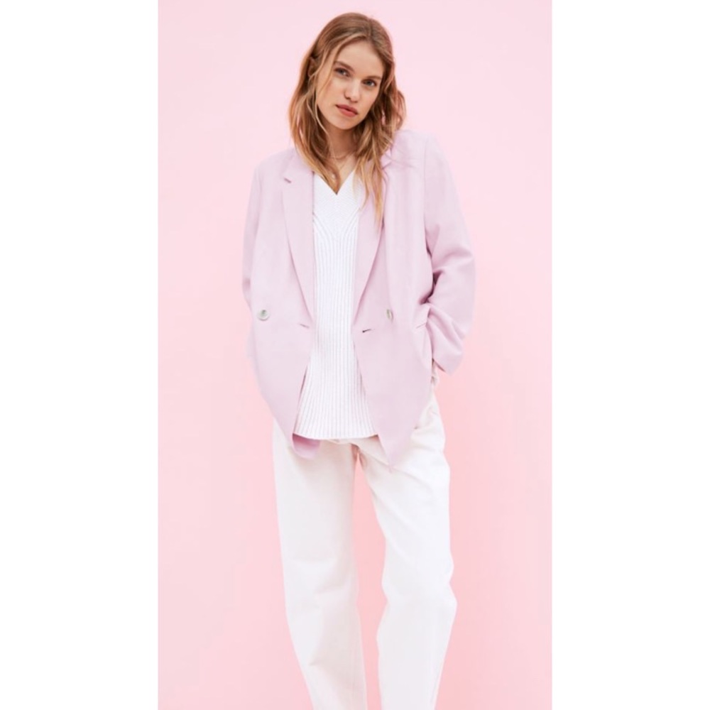 H&M Oversized Pale Pink Blazer/Size Medium